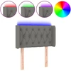 Image de vidaXL Tête de lit LED gris foncé 83x16x78/88 cm Tissu