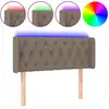 Image de vidaXL Tête de lit LED Taupe 93x16x78/88 cm Tissu