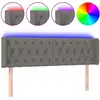 Image de vidaXL Tête de lit LED gris foncé 163x16x78/88 cm Tissu