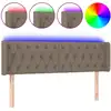 Image de vidaXL Tête de lit LED Taupe 163x16x78/88 cm Tissu