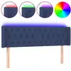 Image de vidaXL Tête de lit LED bleue 163x16x78/88 cm Tissu
