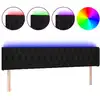 Image de vidaXL Tête de lit LED noir 183x16x78/88 cm Tissu