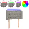 Image de vidaXL Tête de lit LED gris clair 83x16x78/88 cm velours