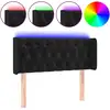 Image de vidaXL LED Tête de lit noir 93x16x78/88 cm velours
