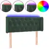 Image de vidaXL Tête de lit LED vert foncé 103x16x78/88 cm velours