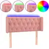 Image de vidaXL LED Tête de lit rose 103x16x78/88 cm velours