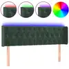 Image de vidaXL Tête de lit LED vert foncé 147x16x78/88 cm velours