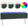 Image de vidaXL Tête de lit LED vert foncé 183x16x78/88 cm velours