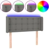 Image de vidaXL Tête de lit LED gris foncé 103x16x78/88 cm Tissu