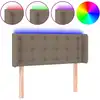 Image de vidaXL Tête de lit LED Taupe 103x16x78/88 cm Tissu