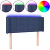 Image de vidaXL Tête de lit LED bleue 103x16x78/88 cm Tissu