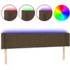 Image de vidaXL T  te de lit LED brun fonc © 183x16x78/88 cm Tissu
