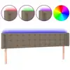 Image de vidaXL Tête de lit LED Taupe 183x16x78/88 cm Tissu