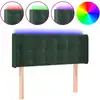 Image de vidaXL Tête de lit LED vert foncé 93x16x78/88 cm velours