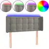 Image de vidaXL Tête de lit LED gris clair 103x16x78/88 cm velours