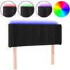 Image de vidaXL LED Tête de lit noir 103x16x78/88 cm velours