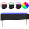 Image de vidaXL LED Tête de lit noir 203x16x78/88 cm velours