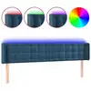 Image de vidaXL Tête de lit LED bleu foncé 203x16x78/88 cm velours
