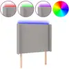 Image de vidaXL Tête de lit LED gris clair 83x16x118/128 cm Tissu