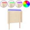 Image de vidaXL Tête de lit LED Crème 83x16x118/128 cm Tissu