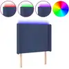 Image de vidaXL Tête de lit LED bleue 103x16x118/128 cm Tissu