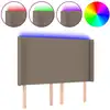 Image de vidaXL Tête de lit LED Taupe 147x16x118/128 cm Tissu