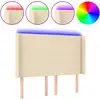 Image de vidaXL Tête de lit LED Crème 147x16x118/128 cm Tissu
