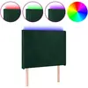 Image de vidaXL Tête de lit LED vert foncé 93x16x118/128 cm velours