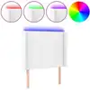 Image de vidaXL Tête de lit LED blanc 83x16x118/128 cm similicuir