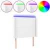 Image de vidaXL Tête de lit LED blanc 93x16x118/128 cm similicuir
