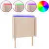 Image de vidaXL Tête de lit LED cappuccino brun 103x16x118/128cm similicuir