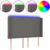 Image de vidaXL Tête de lit LED Gris 147x16x118/128 cm Similicuir