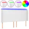 Image de vidaXL Tête de lit LED blanc 183x16x118/128 cm similicuir