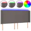 Image de vidaXL Tête de lit LED Gris 183x16x118/128 cm Similicuir