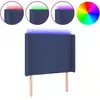 Image de vidaXL Tête de lit LED bleue 103x16x118/128 cm Tissu