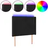 Image de vidaXL Tête de lit LED noir 83x16x118/128 cm velours