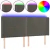 Image de vidaXL Tête de lit LED gris foncé 183x16x118/128 cm velours