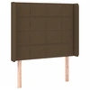 Image de vidaXL Tête de lit LED brun foncé 103x16x118/128 cm Tissu