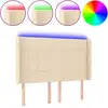 Image de vidaXL Tête de lit LED Crème 147x16x118/128 cm Tissu