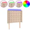 Image de vidaXL Tête de lit LED cappuccino brun 83x16x118/128 cm similicuir