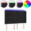 Image de vidaXL LED Tête de lit noir 147x16x118/128 cm velours