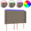Image de vidaXL Tête de lit LED Taupe 147x16x118/128 cm Tissu