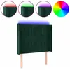 Image de vidaXL Tête de lit LED vert foncé 93x16x118/128 cm velours