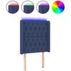 Image de vidaXL Tête de lit LED bleue 83x16x118/128 cm Tissu