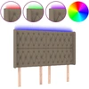 Image de vidaXL Tête de lit LED Taupe 147x16x118/128 cm Tissu