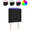 Image de vidaXL Tête de lit LED noir 83x16x118/128 cm velours