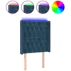 Image de vidaXL Tête de lit LED bleu foncé 83x16x118/128 cm velours