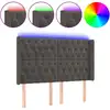 Image de vidaXL Tête de lit LED gris foncé 163x16x118/128 cm velours