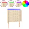 Image de vidaXL Tête de lit LED Crème 83x16x118/128 cm Tissu