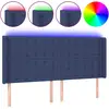 Image de vidaXL Tête de lit LED bleue 203x16x118/128 cm Tissu